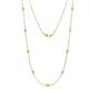 Adia (9 Stn/2.7mm) Yellow Sapphire and Diamond on Cable Necklace 