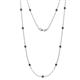 1 - Asta (11 Stn/3.4mm) Blue Sapphire on Cable Necklace 