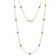 1 - Asta (11 Stn/3.4mm) Emerald on Cable Necklace 