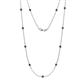 1 - Asta (11 Stn/3.4mm) Black Diamond on Cable Necklace 
