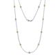 1 - Asta (11 Stn/3.4mm) Yellow Sapphire on Cable Necklace 