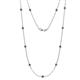 1 - Asta (11 Stn/3.4mm) London Blue Topaz on Cable Necklace 