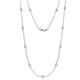 1 - Asta (11 Stn/3.4mm) White Sapphire on Cable Necklace 
