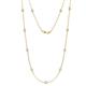 1 - Asta (11 Stn/3.4mm) White Sapphire on Cable Necklace 