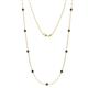 Adia (9 Stn/4mm) Blue Sapphire on Cable Necklace 