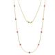 Adia (9 Stn/4mm) Pink Sapphire on Cable Necklace 