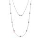 Adia (9 Stn/4mm) Pink Tourmaline on Cable Necklace 