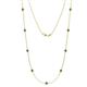 Adia (9 Stn/4mm) Emerald on Cable Necklace 