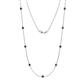 Adia (9 Stn/4mm) Black Diamond on Cable Necklace 
