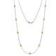 Adia (9 Stn/4mm) Yellow Sapphire on Cable Necklace 