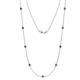 Adia (9 Stn/4mm) Smoky Quartz on Cable Necklace 