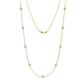 Adia (9 Stn/4mm) White Sapphire on Cable Necklace 