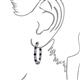 3 - Amia Blue Sapphire and Diamond Hoop Earrings 