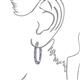 3 - Amia Tanzanite and Diamond Hoop Earrings 