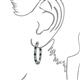 3 - Amia Emerald and Diamond Hoop Earrings 