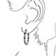 3 - Amia Black and White Diamond Hoop Earrings 