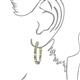 3 - Amia Yellow Sapphire and Diamond Hoop Earrings 