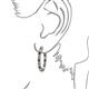 3 - Amia Smoky Quartz and Diamond Hoop Earrings 