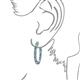 3 - Amia London Blue Topaz and Diamond Hoop Earrings 