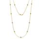 1 - Asta (11 Stn/3.4mm) Peridot and Diamond on Cable Necklace 