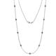 Adia (9 Stn/3.4mm) Green Garnet on Cable Necklace 
