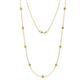 Adia (9 Stn/3.4mm) Citrine on Cable Necklace 