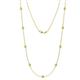 Adia (9 Stn/3.4mm) Peridot on Cable Necklace 