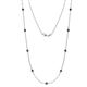 Adia (9 Stn/3.4mm) Red Garnet on Cable Necklace 