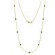 Adia (9 Stn/3.4mm) Emerald on Cable Necklace 