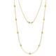 Adia (9 Stn/3.4mm) Yellow Sapphire on Cable Necklace 