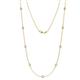 Adia (9 Stn/3.4mm) White Sapphire on Cable Necklace 