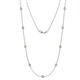Adia (9 Stn/3.4mm) Yellow Sapphire and Diamond on Cable Necklace 