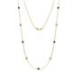 Adia (9 Stn/4mm) Blue Sapphire and Diamond on Cable Necklace 