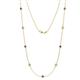 Adia (9 Stn/4mm) Iolite and Diamond on Cable Necklace 