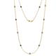 1 - Asta (11 Stn/4mm) Iolite and Diamond on Cable Necklace 
