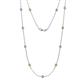 1 - Asta (11 Stn/4mm) Peridot and Diamond on Cable Necklace 