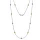 1 - Asta (11 Stn/4mm) Yellow Sapphire and Diamond on Cable Necklace 