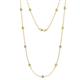 1 - Asta (11 Stn/4mm) Yellow Sapphire and Diamond on Cable Necklace 