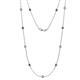 1 - Asta (11 Stn/4mm) Smoky Quartz and Diamond on Cable Necklace 