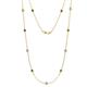 1 - Asta (11 Stn/4mm) Smoky Quartz and Diamond on Cable Necklace 