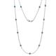 1 - Asta (11 Stn/4mm) Blue Topaz on Cable Necklace 