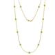 1 - Asta (11 Stn/4mm) Peridot on Cable Necklace 