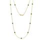 1 - Asta (11 Stn/4mm) Emerald on Cable Necklace 
