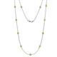 1 - Asta (11 Stn/4mm) Yellow Sapphire on Cable Necklace 