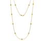 1 - Asta (11 Stn/4mm) Yellow Sapphire on Cable Necklace 