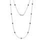 1 - Asta (11 Stn/4mm) Smoky Quartz on Cable Necklace 