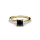 1 - Cierra Princess Cut Black Diamond Solitaire Engagement Ring 