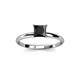 2 - Cierra Princess Cut Black Diamond Solitaire Engagement Ring 