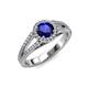 4 - Aylin Blue Sapphire and Diamond Halo Engagement Ring 