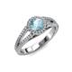 4 - Aylin Aquamarine and Diamond Halo Engagement Ring 